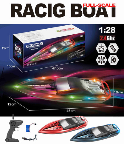 1:28 Scale 2.4G RC High - Speed Propeller Boat with Lights – 15 km/h, 1200mAh Battery, Long Range 100m – SKU 1896940S - with | Sold by Uncle Wiener's Wholesale