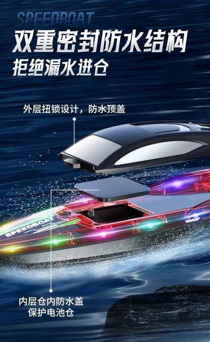 1:28 Scale 2.4G RC High - Speed Propeller Boat with Lights – 15 km/h, 1200mAh Battery, Long Range 100m – SKU 1896940S - with | Sold by Uncle Wiener's Wholesale