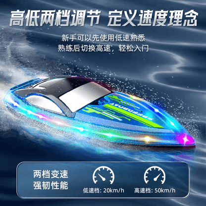 1:28 Scale 2.4G RC High - Speed Propeller Boat with Lights – 15 km/h, 1200mAh Battery, Long Range 100m – SKU 1896940S - with | Sold by Uncle Wiener's Wholesale