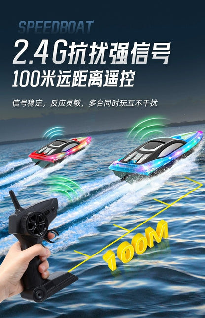 1:28 Scale 2.4G RC High - Speed Propeller Boat with Lights – 15 km/h, 1200mAh Battery, Long Range 100m – SKU 1896940S - with | Sold by Uncle Wiener's Wholesale