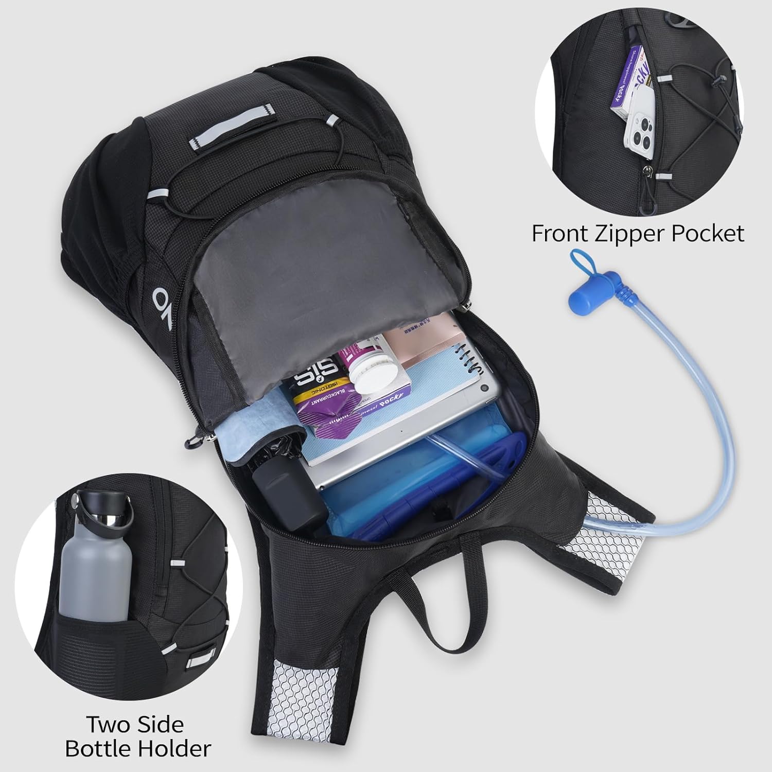 12L Hydration Backpack with 2L Water Bladder Lightweight Running Hiking Pack AZ002 - with | Sold by Uncle Wiener's Wholesale