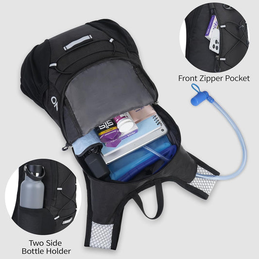 12L Hydration Backpack with 2L Water Bladder Lightweight Running Hiking Pack AZ002 - with | Sold by Uncle Wiener's Wholesale