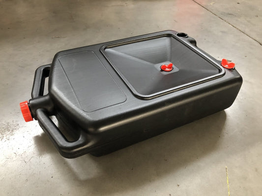 12L Oil Drain Pan & Storage Container – Leak - Proof, Easy Pour, Extended Catch Area for Automotive & Garage Use S1111 - with | Sold by Uncle Wiener's Wholesale