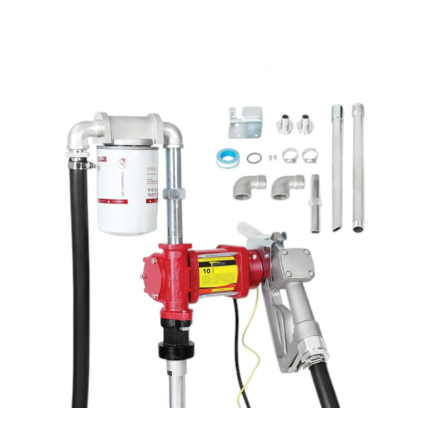 12V 10 GPM Fuel Transfer Pump with Built - In Filter – Gas & Diesel Compatible (SKU: 512510) - with | Sold by Uncle Wiener's Wholesale
