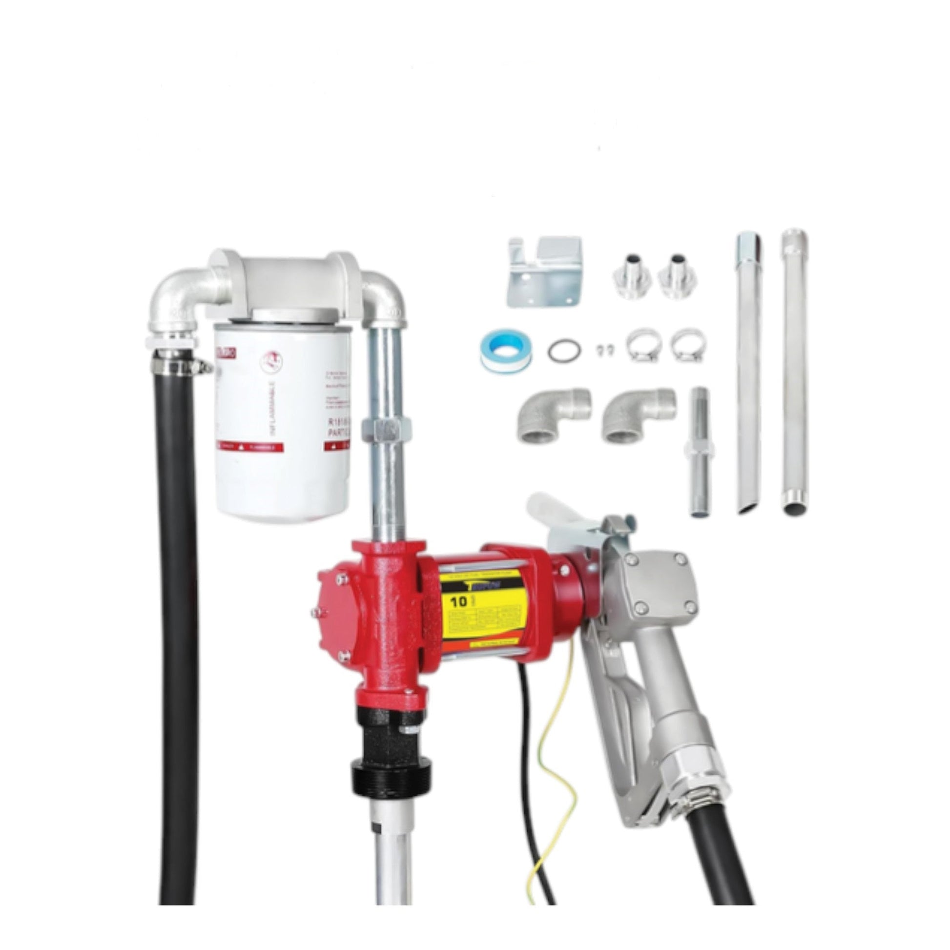 12V 10 GPM Fuel Transfer Pump with Built - In Filter – Gas & Diesel Compatible (SKU: 512510) - with | Sold by Uncle Wiener's Wholesale