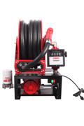 12V & 110V Diesel Fuel Transfer Pump with 50 FT Auto - Retractable Hose Reel - Auto - Retractable Fuel Transfer Hose Reel with 12 VOLT | Sold by Uncle Wiener's Wholesale