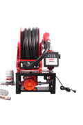 12V & 110V Diesel Fuel Transfer Pump with 50 FT Auto - Retractable Hose Reel - Auto - Retractable Fuel Transfer Hose Reel with 12 VOLT | Sold by Uncle Wiener's Wholesale