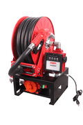 12V & 110V Diesel Fuel Transfer Pump with 50 FT Auto - Retractable Hose Reel - Auto - Retractable Fuel Transfer Hose Reel with 12 VOLT | Sold by Uncle Wiener's Wholesale