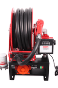 12V & 110V Diesel Fuel Transfer Pump with 50 FT Auto - Retractable Hose Reel - Auto - Retractable Fuel Transfer Hose Reel with 12 VOLT | Sold by Uncle Wiener's Wholesale