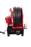 12V & 110V Diesel Fuel Transfer Pump with 50 FT Auto - Retractable Hose Reel - Auto - Retractable Fuel Transfer Hose Reel with 12 VOLT | Sold by Uncle Wiener's Wholesale