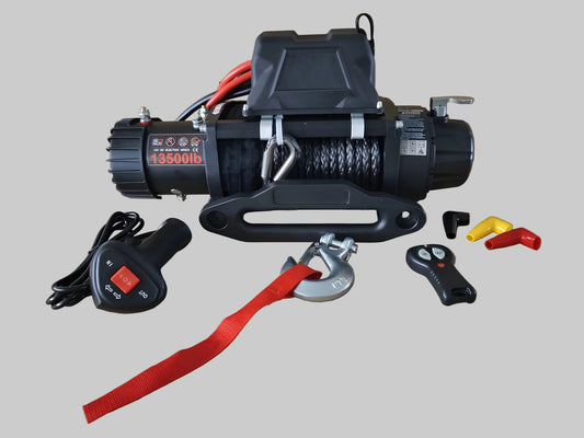 12V 13,500 lb Synthetic Rope Winch – ZLP13500 Remote Control, 3 - Stage Gear, 6.8HP Motor - with | Sold by Uncle Wiener's Wholesale