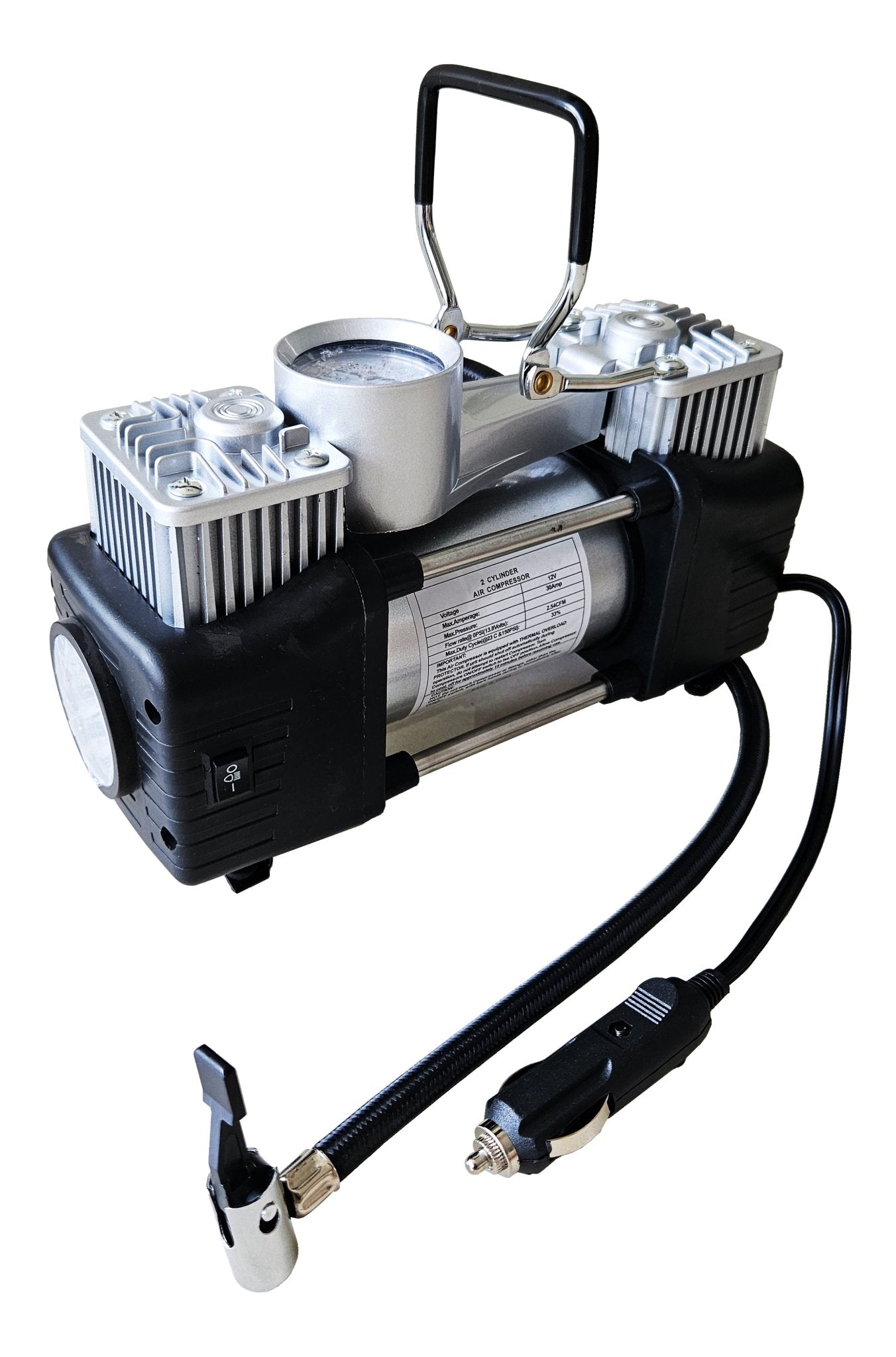 12V Air Compressor – 150 PSI Portable Double Cylinder Tire Inflator with LED & Digital Gauge S1320 - with | Sold by Uncle Wiener's Wholesale