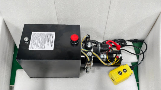 12V DC Hydraulic Power Unit – 12 Quart Steel Double Acting Pump | 3200 PSI for Dump Trailers & Car Lifting DAP12123200 - with | Sold by Uncle Wiener's Wholesale
