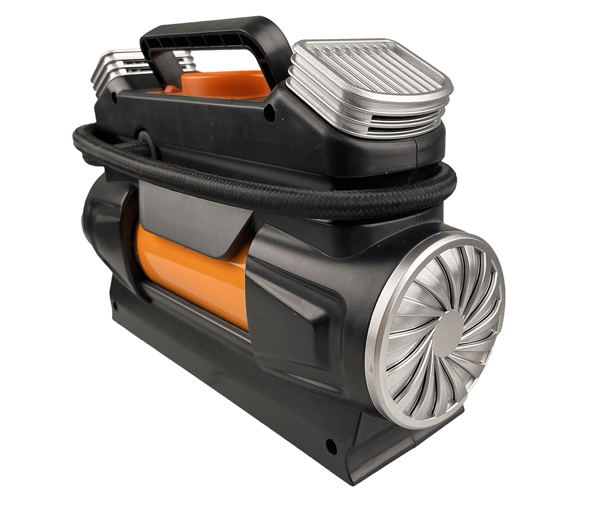 12V Heavy - Duty Dual Piston Air Compressor 150 PSI Portable Tire Inflator AP150D - with | Sold by Uncle Wiener's Wholesale