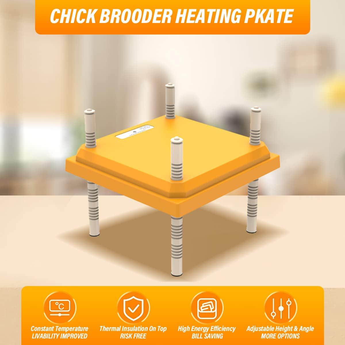 12"x12" Chick Brooder Heater Plate – Adjustable Height Poultry Heat Plate for Chicks &amp; Ducklings SCCH22307 - with | Sold by Uncle Wiener's Wholesale
