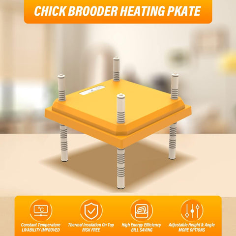 12"x12" Chick Brooder Heater Plate – Adjustable Height Poultry Heat Plate for Chicks &amp; Ducklings SCCH22307 - with | Sold by Uncle Wiener's Wholesale