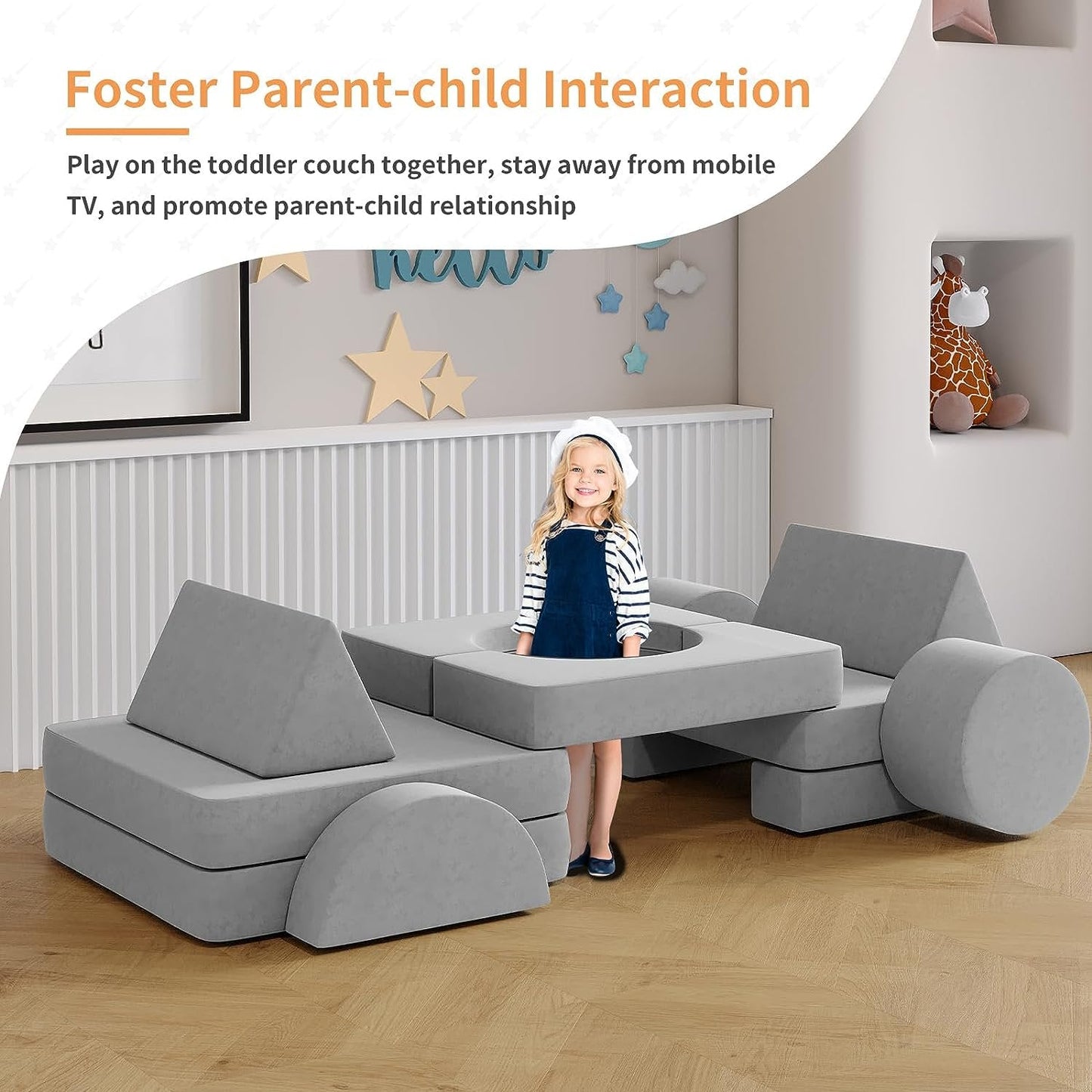 13 - Piece Kids Modular Play Couch & Sofa Set – JM1304 - with | Sold by Uncle Wiener's Wholesale