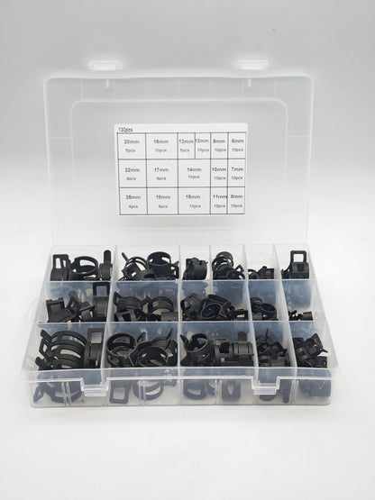 130pc Spring Band Hose Clamp Kit Assorted Automotive Clamps 130625 - with | Sold by Uncle Wiener's Wholesale