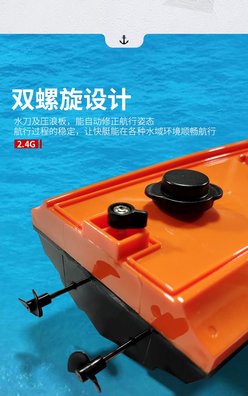 1:36 Scale 2.4G RC High - Speed Twin Propeller Boat – 8 km/h, 500mAh Battery, 25m Control Distance – SKU 1896930 - with | Sold by Uncle Wiener's Wholesale