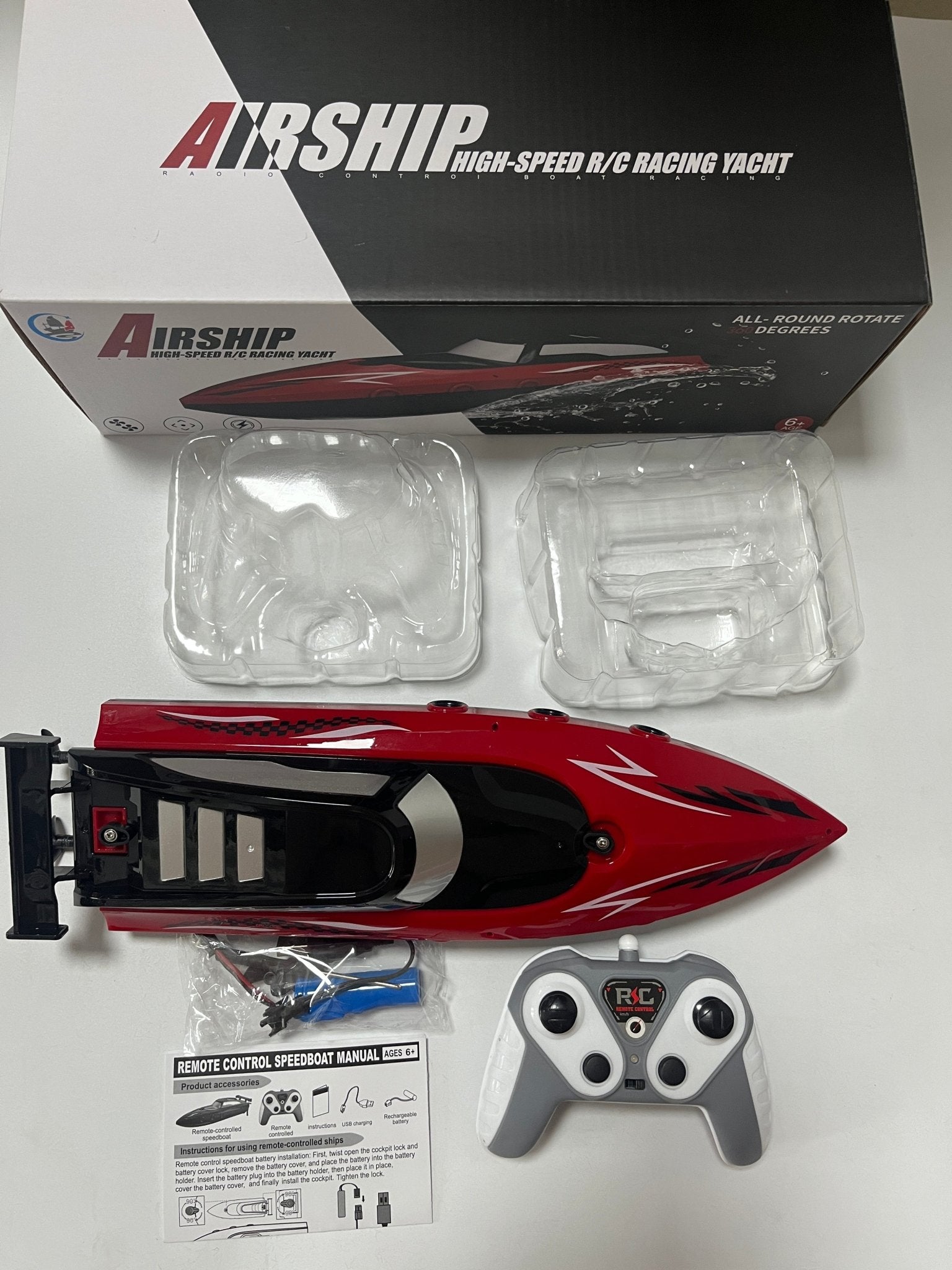 1:36 Scale 2.4G RC High - Speed Twin Propeller Boat – 8 km/h, 500mAh Battery, 25m Control Distance – SKU 1896930 - with | Sold by Uncle Wiener's Wholesale