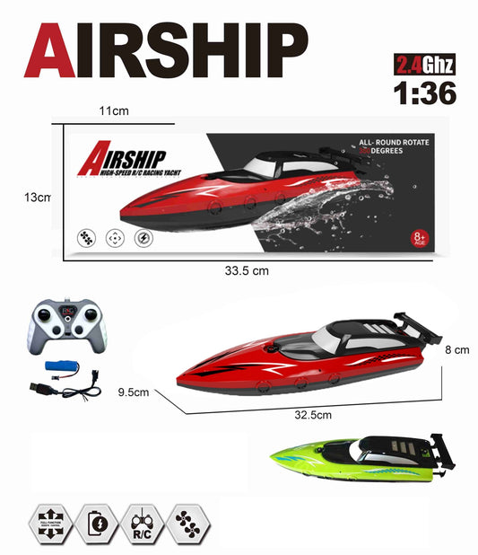 1:36 Scale 2.4G RC High - Speed Twin Propeller Boat – 8 km/h, 500mAh Battery, 25m Control Distance – SKU 1896930 - with | Sold by Uncle Wiener's Wholesale
