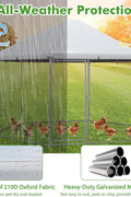 13ft Hexagon Walk - in Chicken Run with Roof Cover – Heavy Duty Outdoor Poultry Cage – 150631 - with | Sold by Uncle Wiener's Wholesale