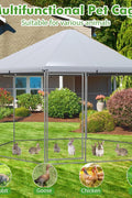 13ft Hexagon Walk - in Chicken Run with Roof Cover – Heavy Duty Outdoor Poultry Cage – 150631 - with | Sold by Uncle Wiener's Wholesale