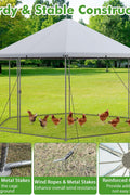 13ft Hexagon Walk - in Chicken Run with Roof Cover – Heavy Duty Outdoor Poultry Cage – 150631 - with | Sold by Uncle Wiener's Wholesale