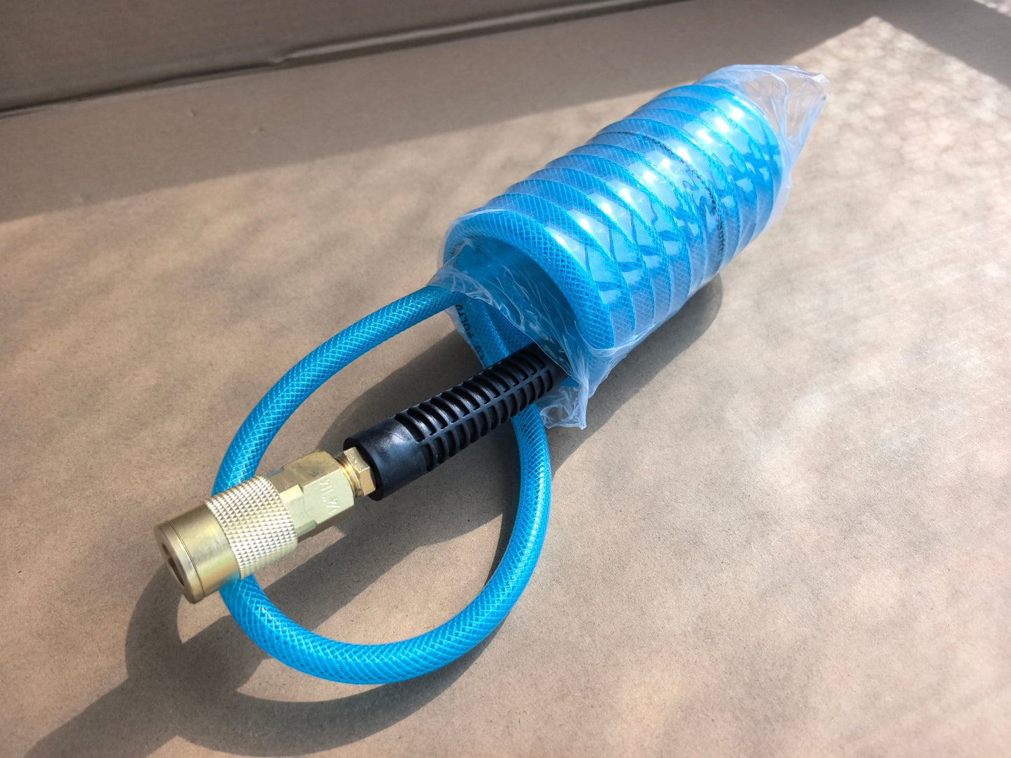 1/4" × 10 ft Polyurethane Recoil Air Hose with NPT Coupler & Plug – Red – AH01410R - with | Sold by Uncle Wiener's Wholesale