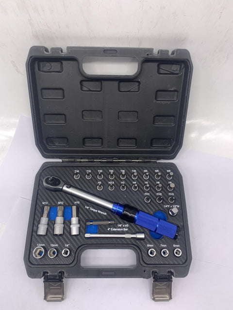 1/4" 31 - Pc Multi - Use Torque Drive Wrench Set – Adjustable 5 - 25 Nm – 35502S - with | Sold by Uncle Wiener's Wholesale