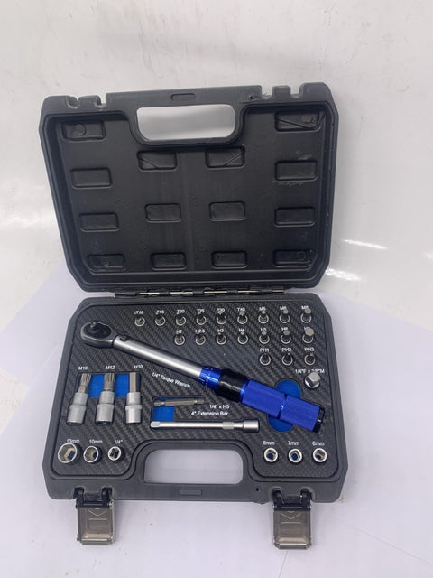 1/4" 31 - Pc Multi - Use Torque Drive Wrench Set – Adjustable 5 - 25 Nm – 35502S - with | Sold by Uncle Wiener's Wholesale