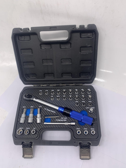 1/4" 31 - Pc Multi - Use Torque Drive Wrench Set – Adjustable 5 - 25 Nm – 35502S - with | Sold by Uncle Wiener's Wholesale