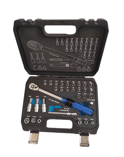 1/4" 31 - Pc Multi - Use Torque Drive Wrench Set – Adjustable 5 - 25 Nm – 35502S - with | Sold by Uncle Wiener's Wholesale