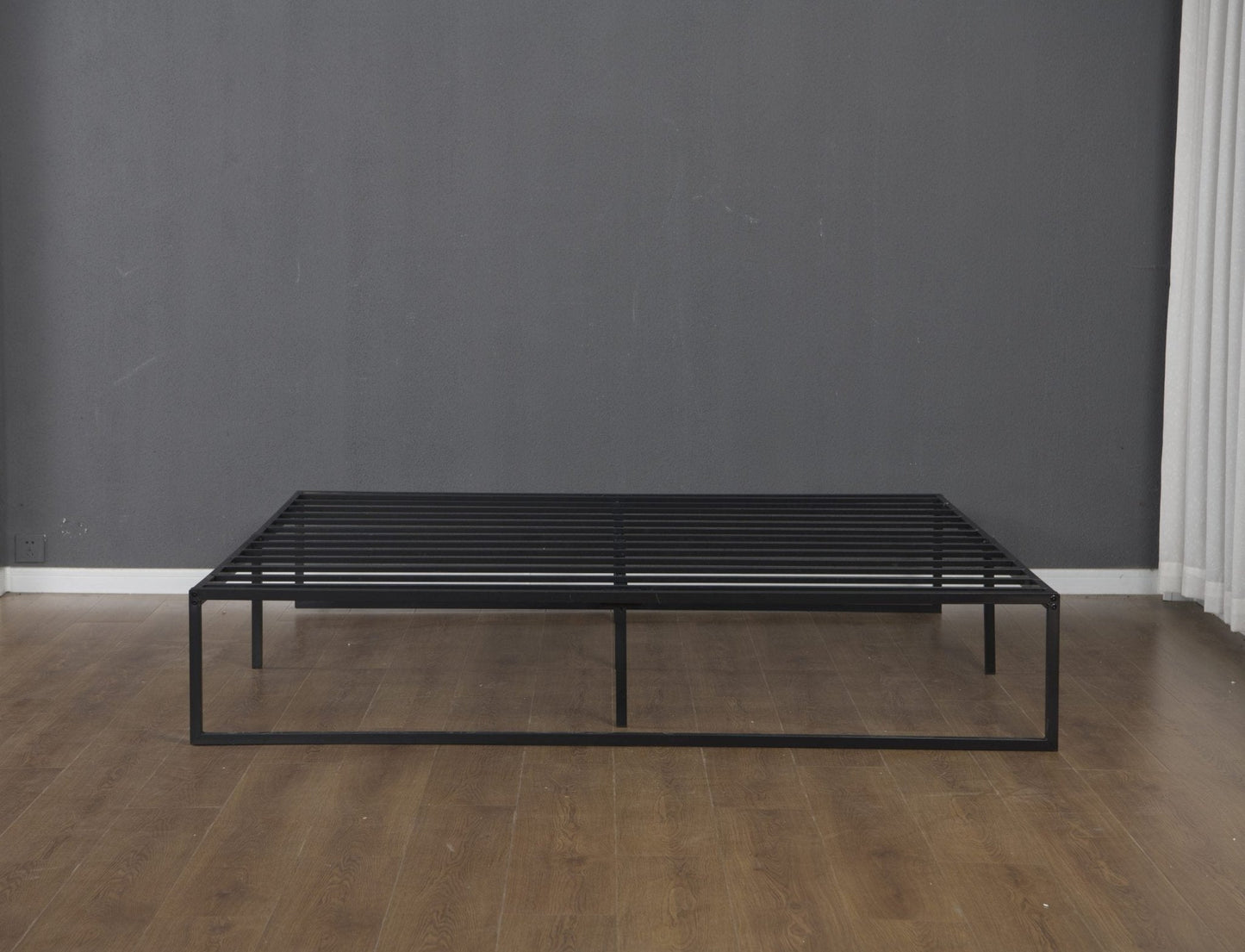 Foldable metal bed frame for storage and guest room use