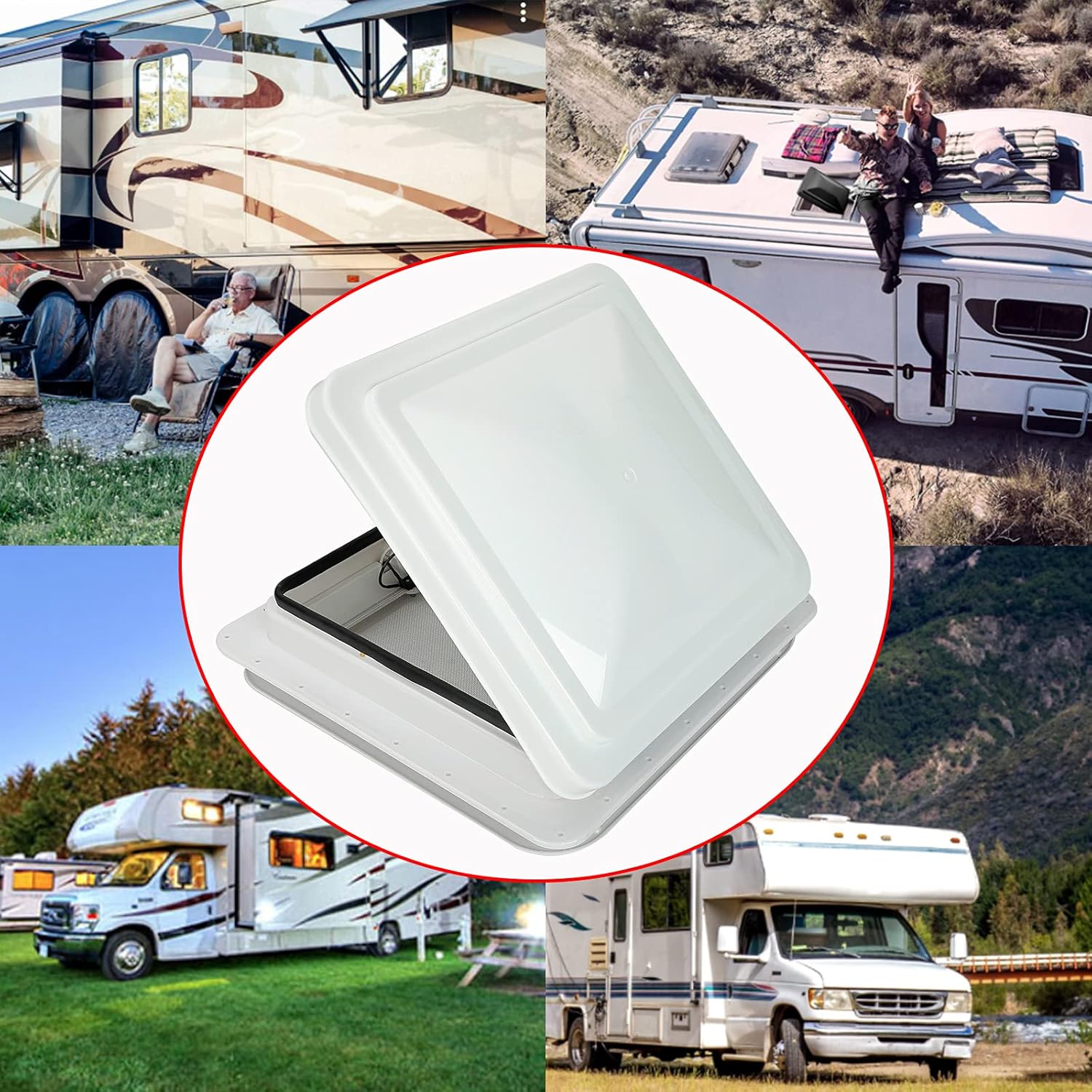 14" RV Roof Vent with Fan – Universal Fit for Camper, Trailer, Motorhome, VK100M - with | Sold by Uncle Wiener's Wholesale