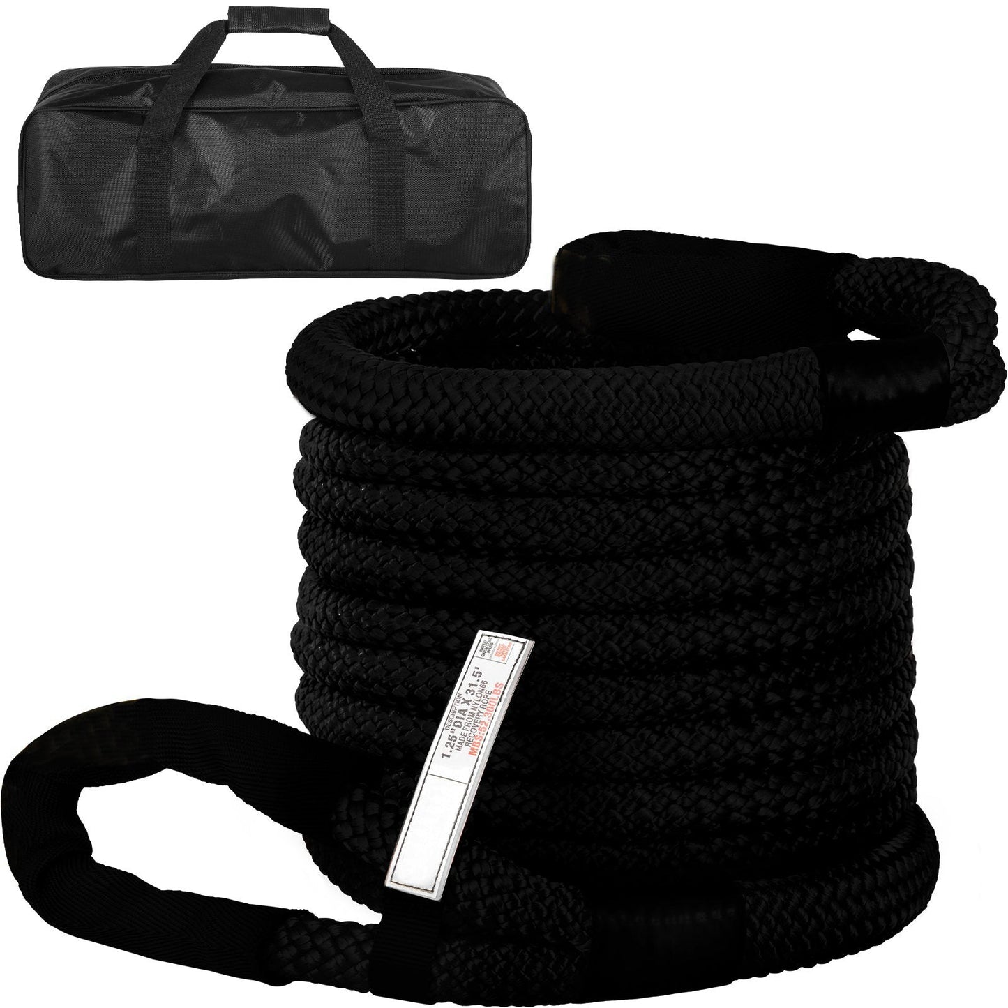 1.4" x 31.5' Heavy Duty Double Recovery Rope – 52,300 lbs Kinetic Tow Rope 523467 - with | Sold by Uncle Wiener's Wholesale