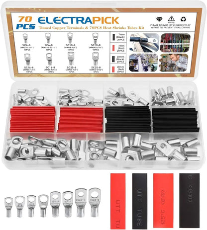 140pcs Wire Connector Tinned Terminals Combination Set FS090212 - with | Sold by Uncle Wiener's Wholesale