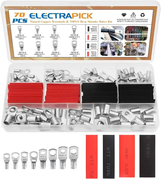 140pcs Wire Connector Tinned Terminals Combination Set FS090212 - with | Sold by Uncle Wiener's Wholesale