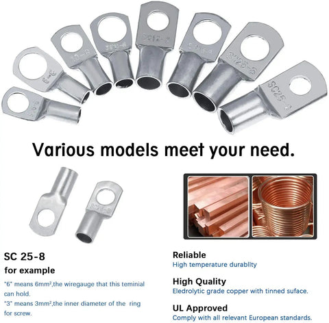 140pcs Wire Connector Tinned Terminals Combination Set FS090212 - with | Sold by Uncle Wiener's Wholesale