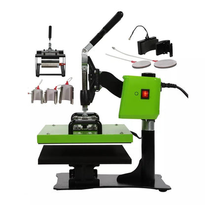 15" × 15" 8-in-1 T-Shirt, Mug & Hat Heat Press Machine with 360° Swivel & Dual Display 1128721 - with | Sold by Uncle Wiener's Wholesale