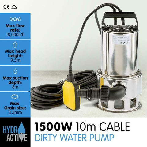1.5 HP Stainless Steel Submersible Sump Pump – Dirty Water Pump TP01141 - with | Sold by Uncle Wiener's Wholesale