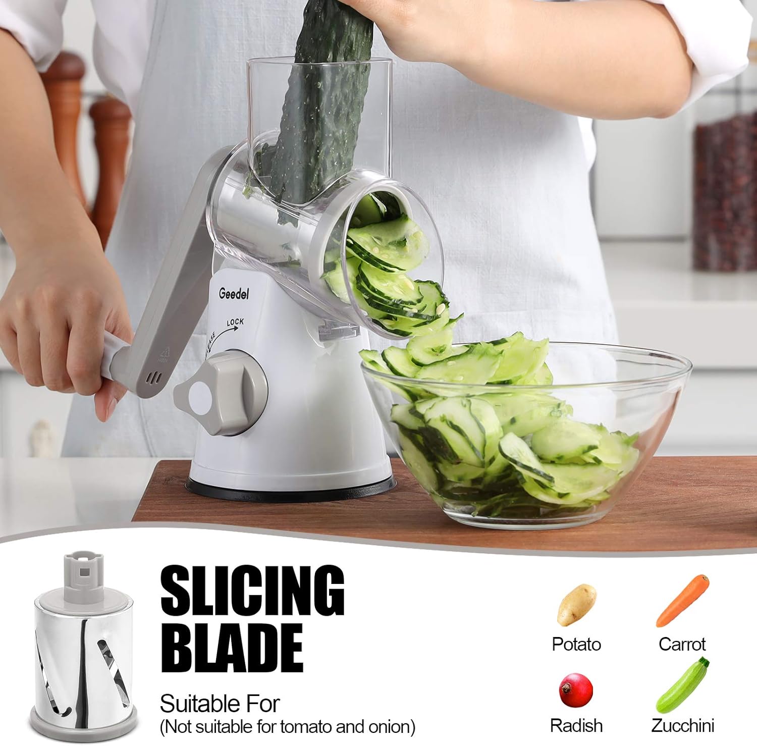 15 - in - 1 Vegetable Chopper & Mandoline Slicer Set with Interchangeable Blades S1310 - Furniture with | Sold by Uncle Wiener's Wholesale
