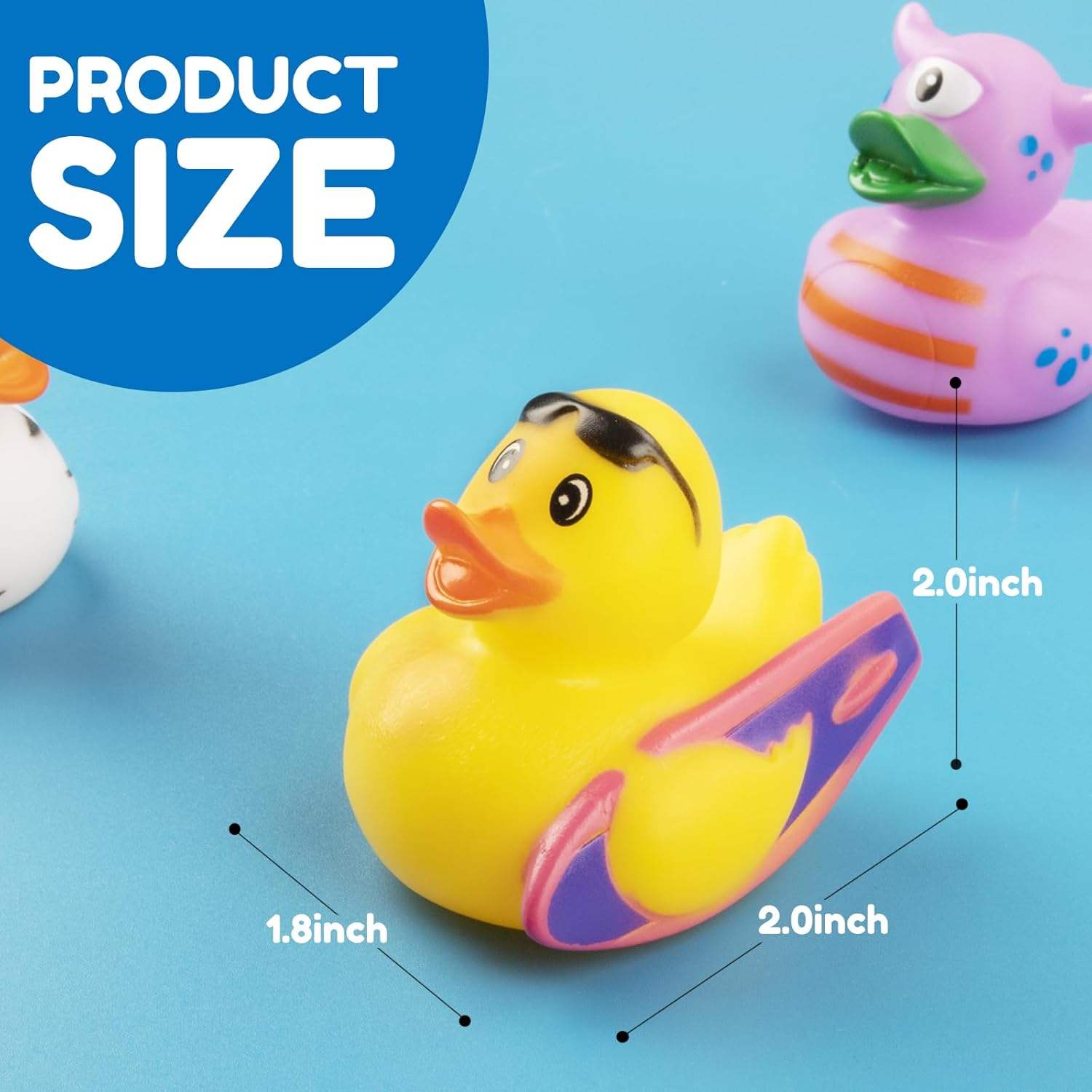 15 - Piece Mini Rubber Duck Whistling Bath Toy Set Mixed Colours JY475180 - with | Sold by Uncle Wiener's Wholesale