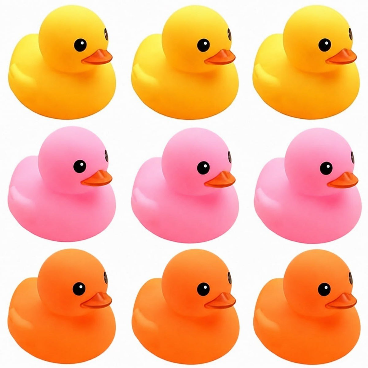 15-Piece Mini Rubber Duck Whistling Bath Toy Set Mixed Colours JY475180 - with | Sold by Uncle Wiener's Wholesale