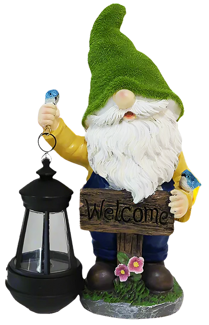Solar Resin Gnome & Animal Garden Figures – Outdoor Decor Collection RSL16