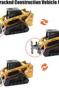 1:50 Scale Tracked Skid Steer Loader Die - Cast Toy – Construction Vehicle Model with Forklift, Shovel &amp; Grabber - with | Sold by Uncle Wiener's Wholesale
