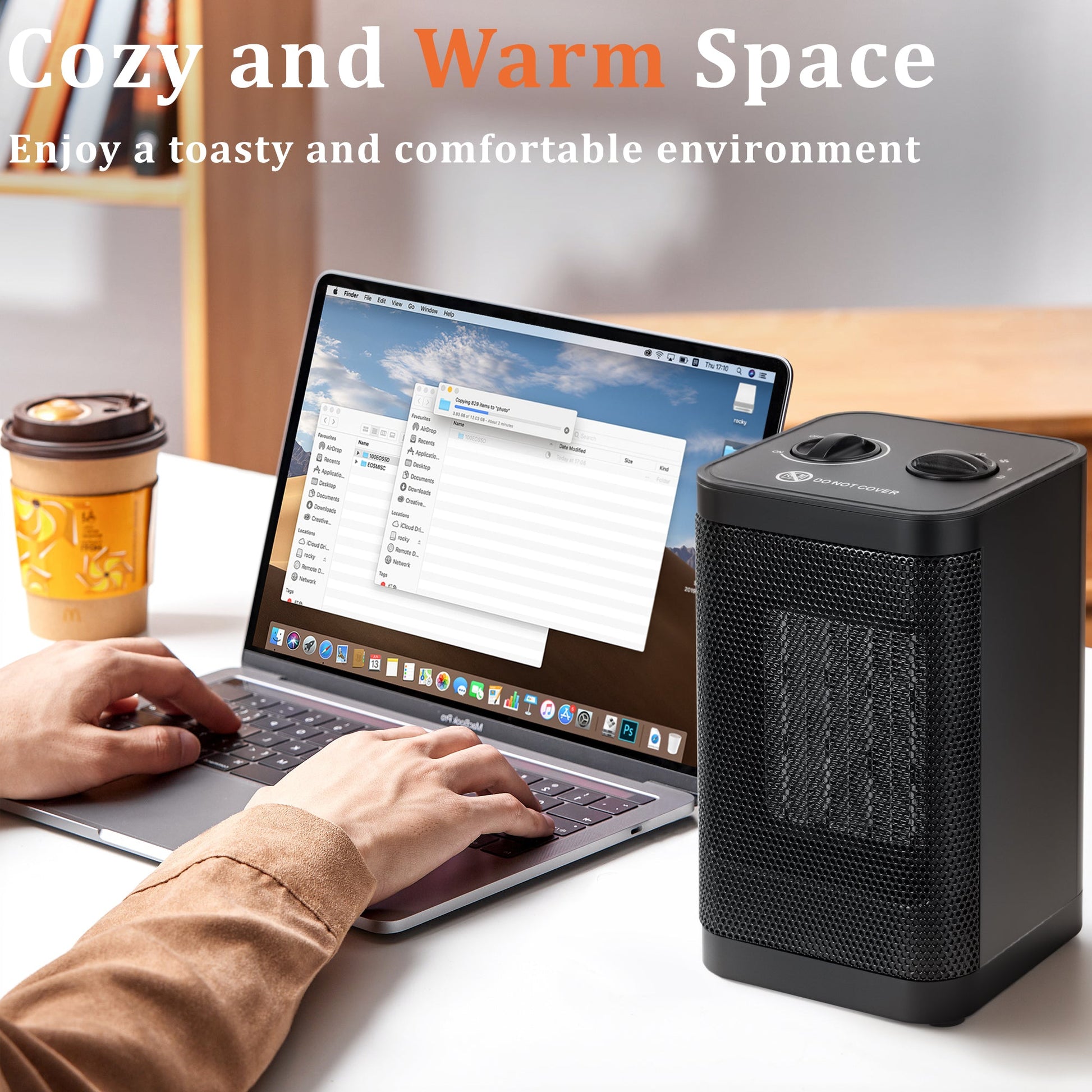 1500W Portable Space Heater – Fast Heating Ceramic Mini Heater with Adjustable Thermostat & Tip - Over Protection – AMSWH06M - with | Sold by Uncle Wiener's Wholesale