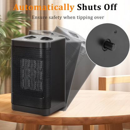 1500W Portable Space Heater – Fast Heating Ceramic Mini Heater with Adjustable Thermostat & Tip - Over Protection – AMSWH06M - with | Sold by Uncle Wiener's Wholesale