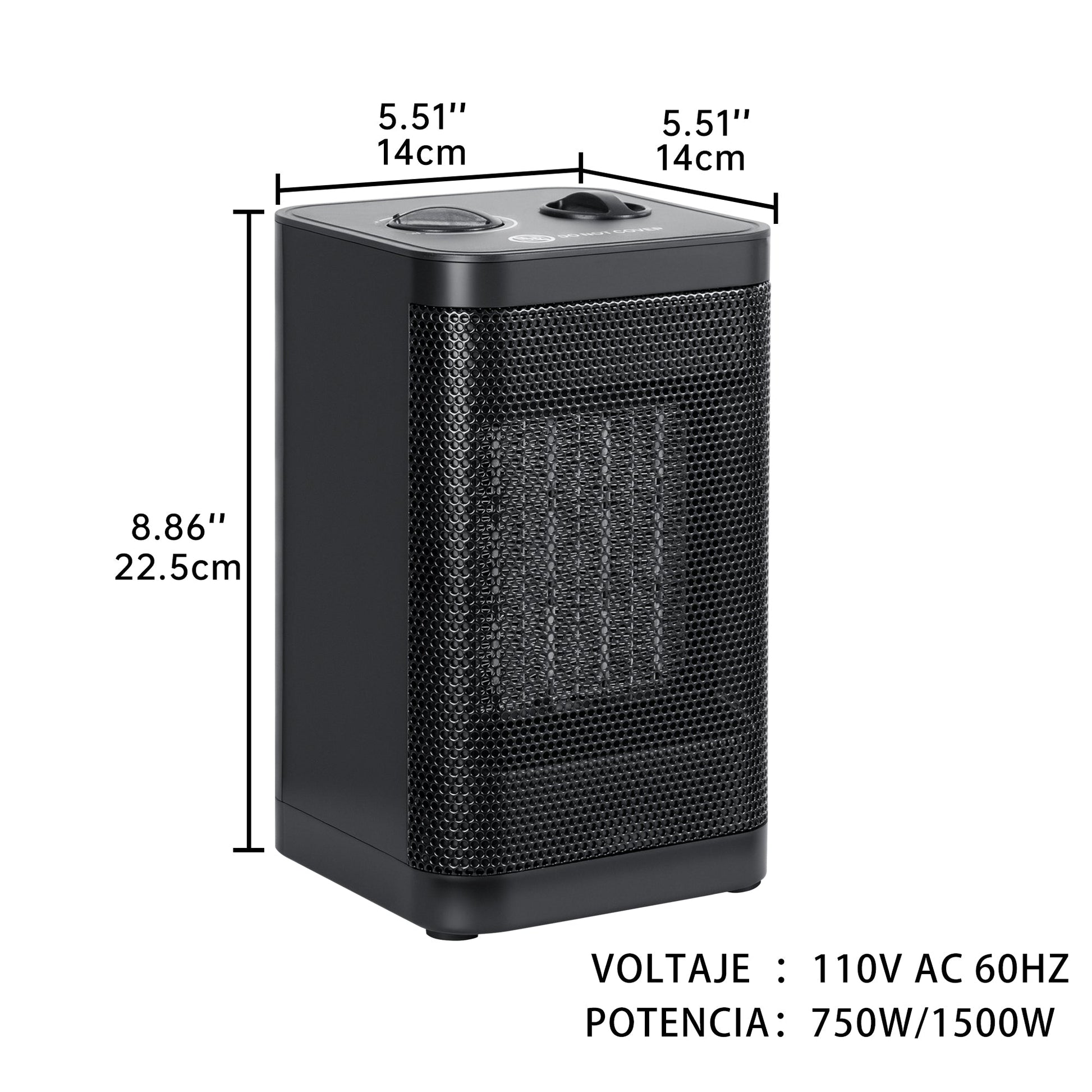 1500W Portable Space Heater – Fast Heating Ceramic Mini Heater with Adjustable Thermostat & Tip - Over Protection – AMSWH06M - with | Sold by Uncle Wiener's Wholesale