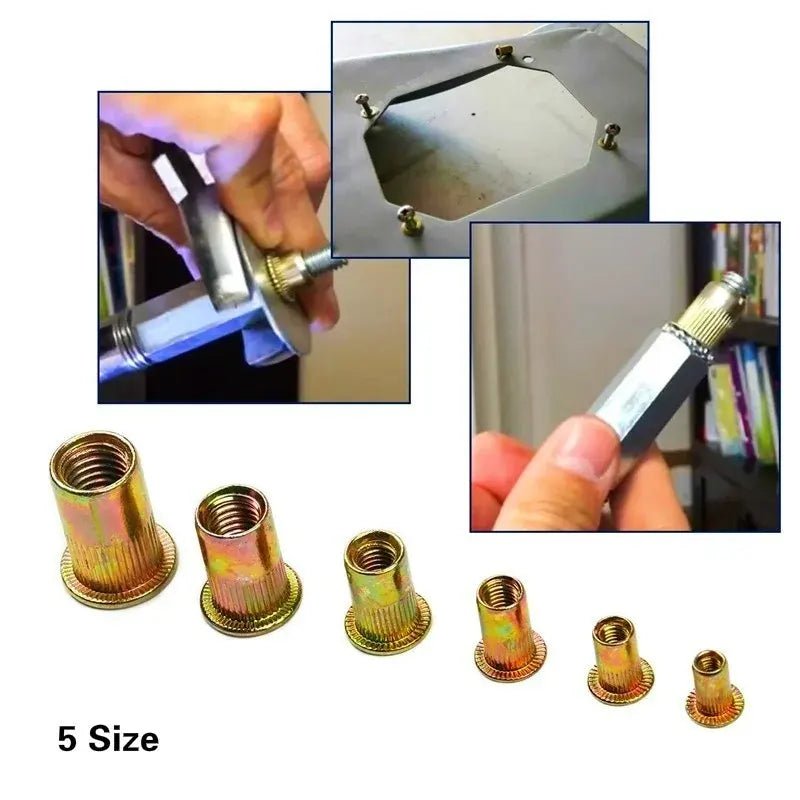 150pcs M3 M4 M5 M6 M8 M10 Carbon Steel Rivet Nut Assortment FS010260 - 02 - with | Sold by Uncle Wiener's Wholesale